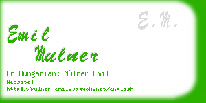 emil mulner business card