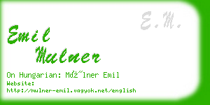 emil mulner business card